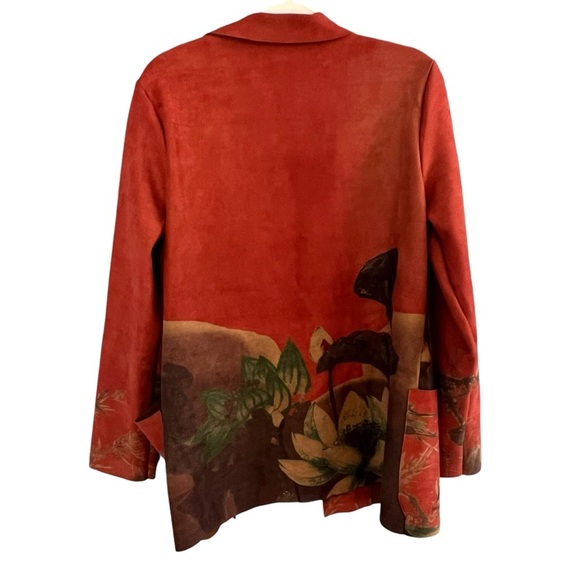 Tempo Paris Art Deco Motif Bohemian Open Front Cardigan Blazer - Picture 2 of 12